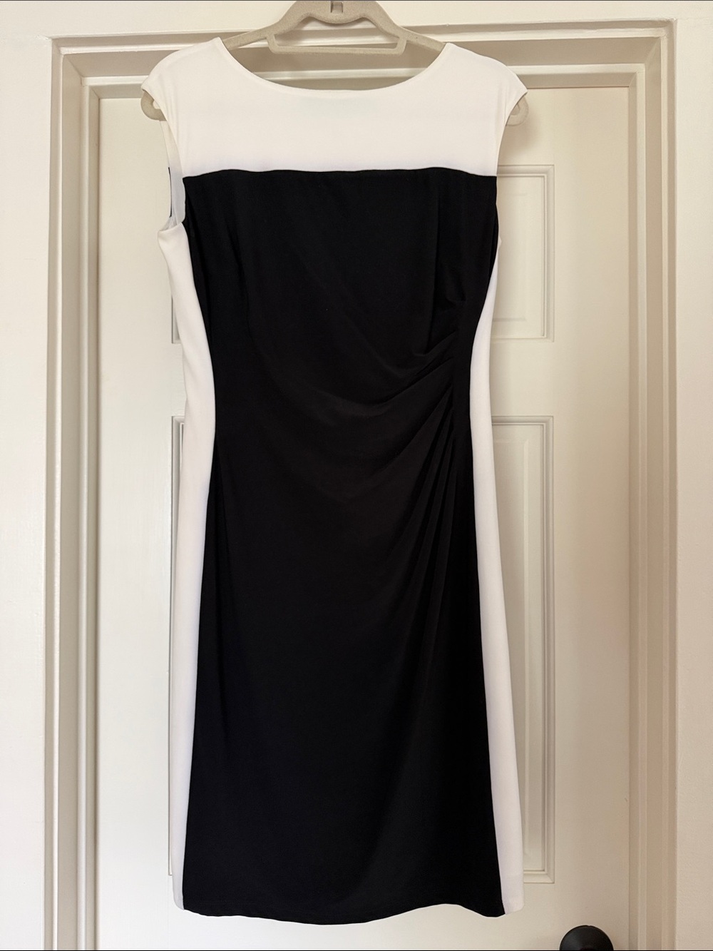 Ralph Lauren Black and White Midi Sheath Dress